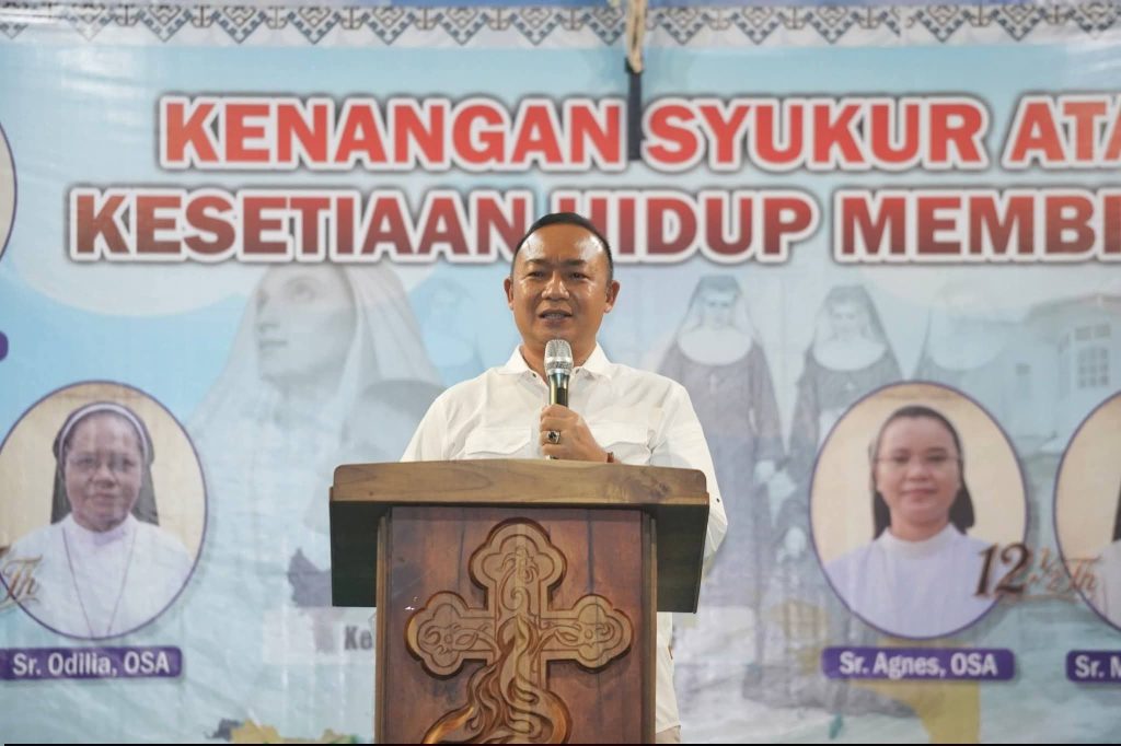 BUPATI KETAPANG HADIRI SYUKUR KESETIAAN HIDUP MEMBIARA SEMBILAN SUSTER OSA