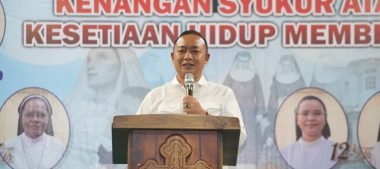 BUPATI KETAPANG HADIRI SYUKUR KESETIAAN HIDUP MEMBIARA SEMBILAN SUSTER OSA